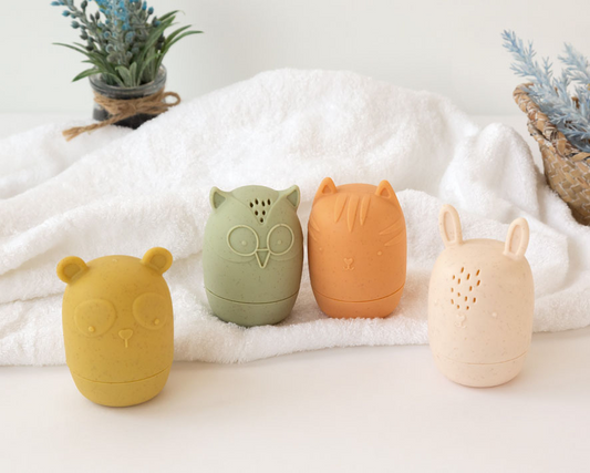 Jogo de 4 animaizinhos para o banho anti-mofo - Kiokids