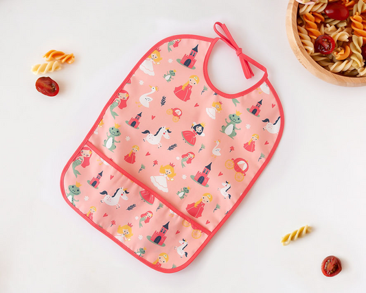 Babete impermeável rosa - Kiokids