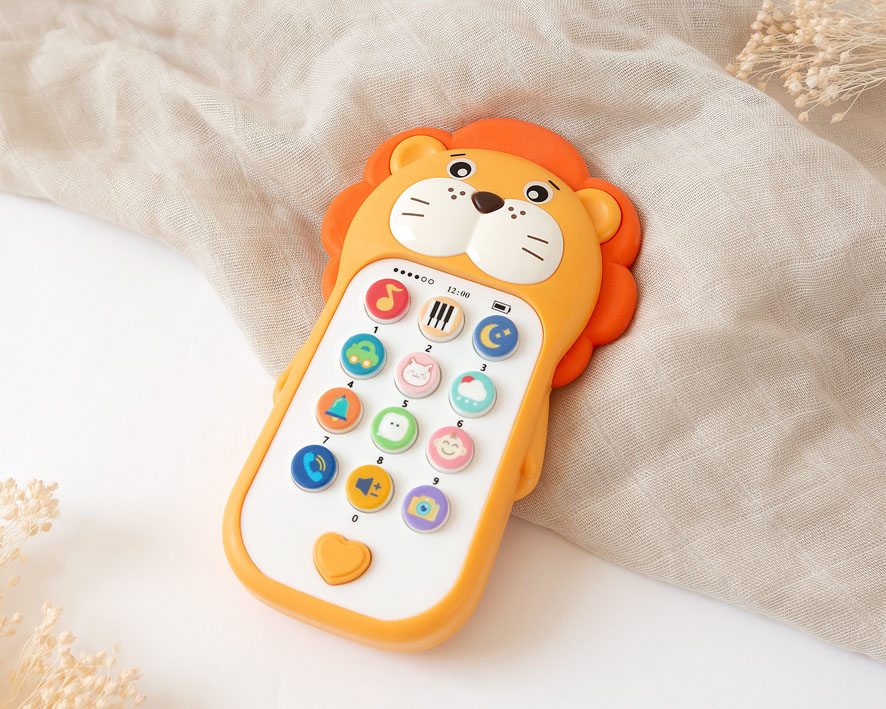 Telefone musical leão com sons de animais - Kiokids