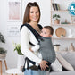 Porta-bébés ergonómico evolutivo preto - Kiokids