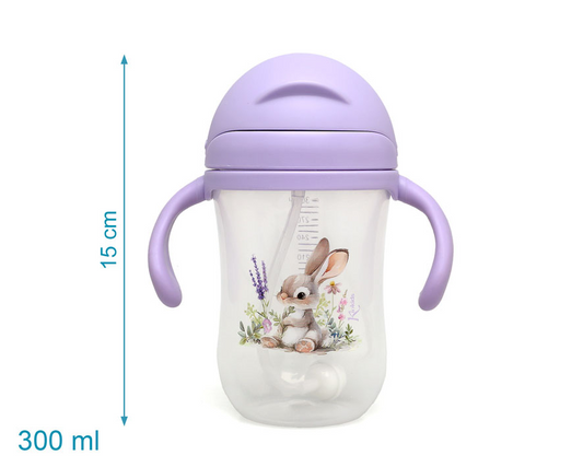 Copo aprendizagem step 3 300ml com pegas lavanda - Kiokids
