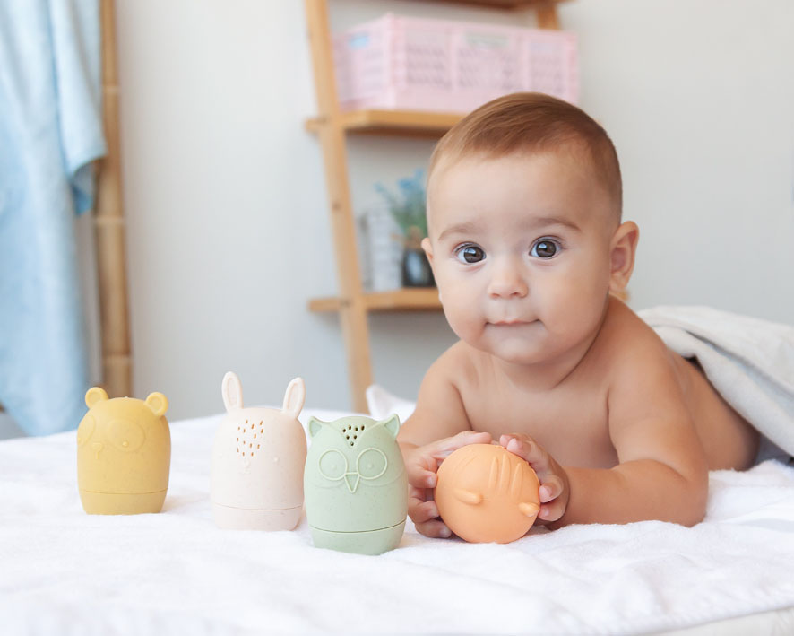 Jogo de 4 animaizinhos para o banho anti-mofo - Kiokids