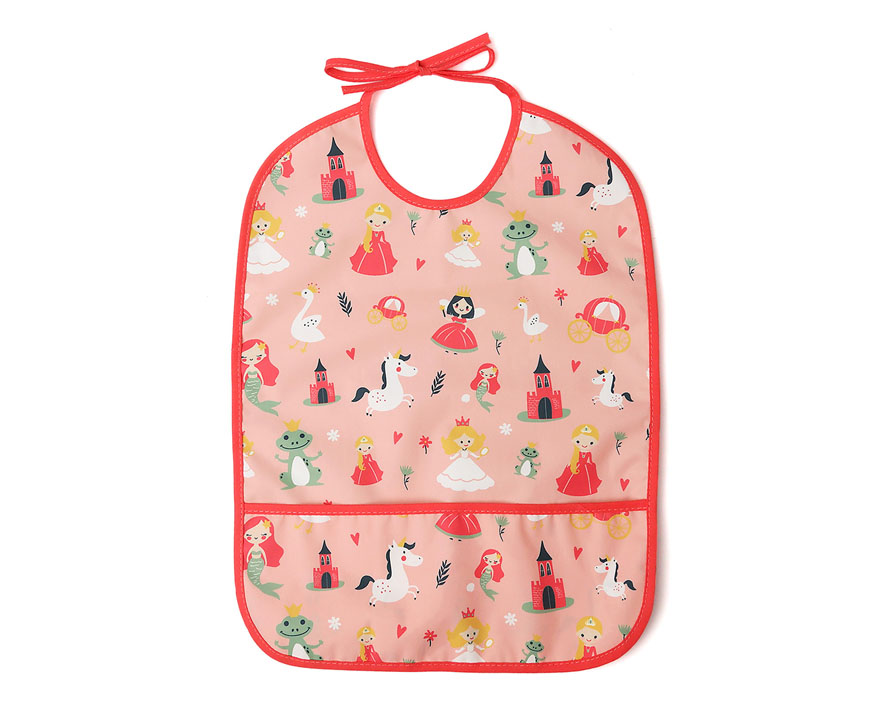 Babete impermeável rosa - Kiokids