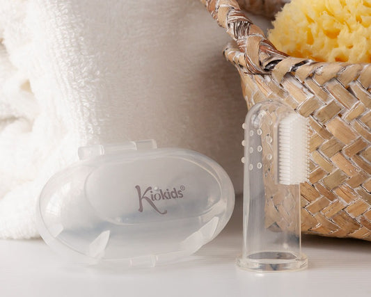 Escova de dentes e dedo em silicone - Kiokids