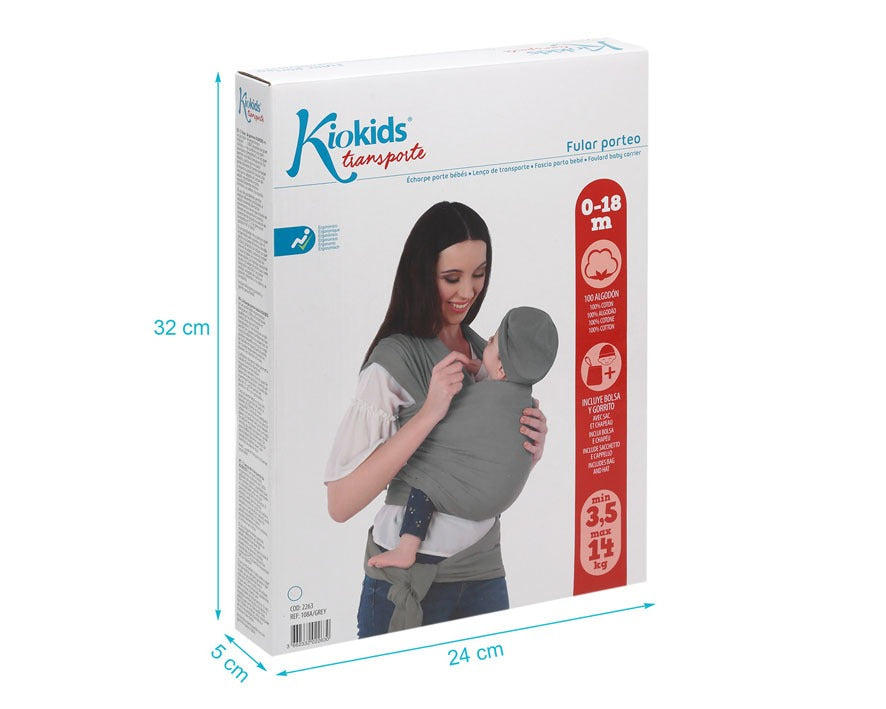 Porta-bebés algodão vermelho - Kiokids