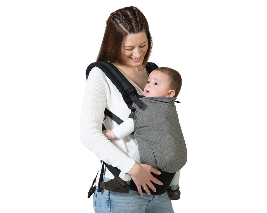 Porta-bébés ergonómico evolutivo preto - Kiokids