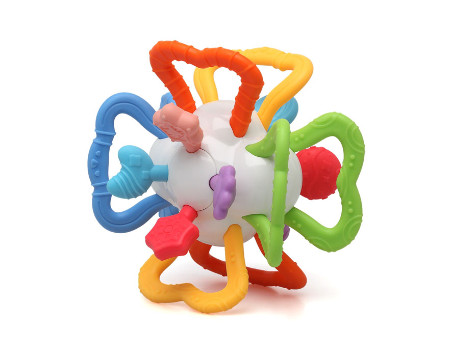 Mordedor sensorial em forma de bola para bebés - Kiokids