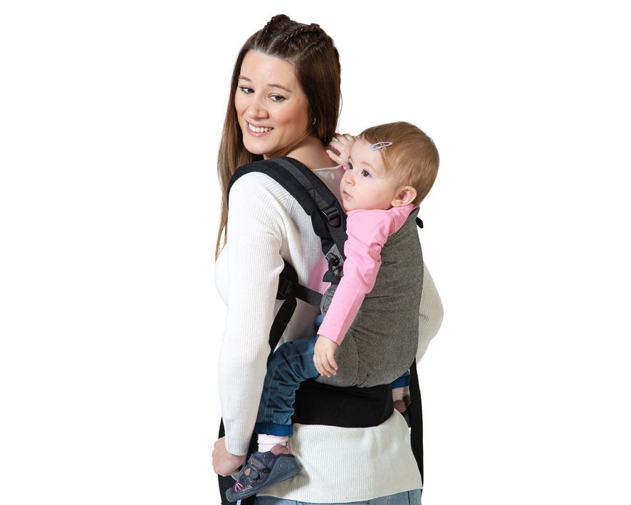 Porta-bébés ergonómico evolutivo preto - Kiokids