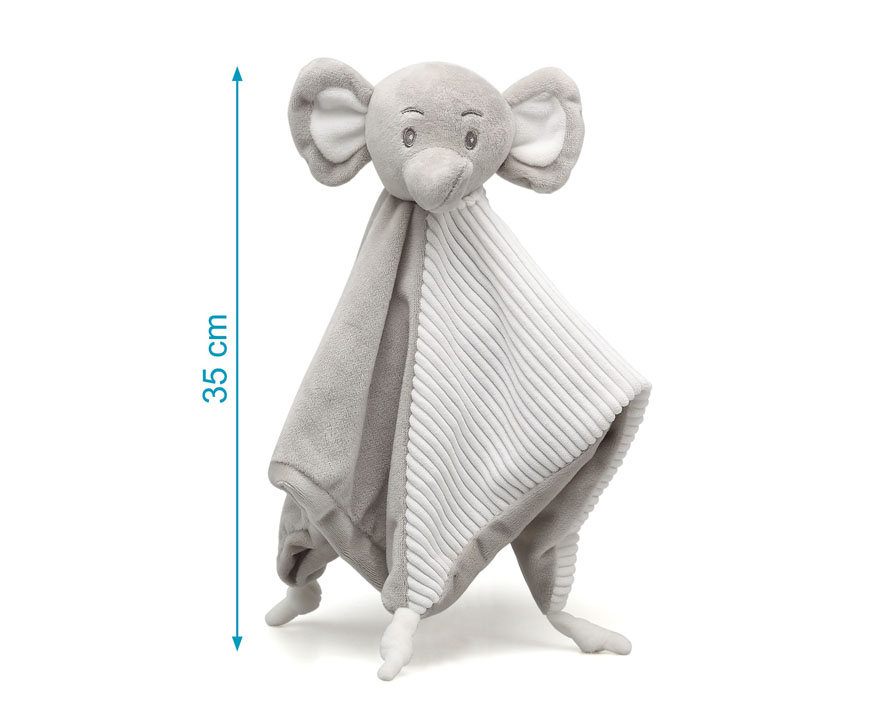 Doudou elefante cinzento para bebés - Kiokids