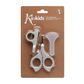 Conjunto de manicure com tesoura para bebés cinza - Kiokids