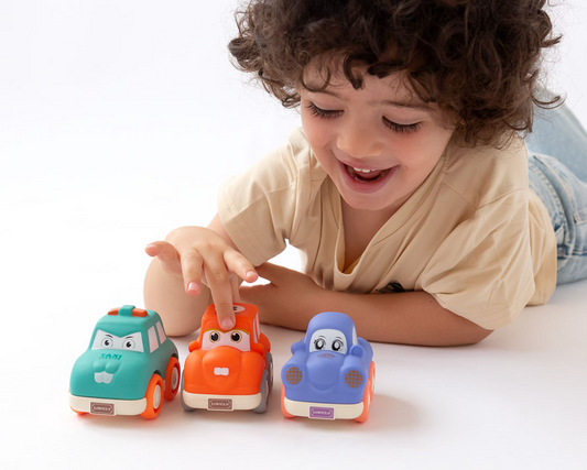 Carrinhos coloridos de fricção - Kiokids