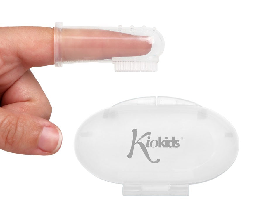 Escova de dentes e dedo em silicone - Kiokids