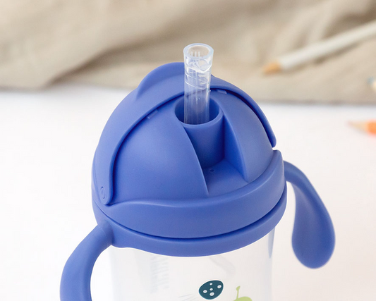 Copo aprendizagem step 3 300ml com pegas azul - Kiokids