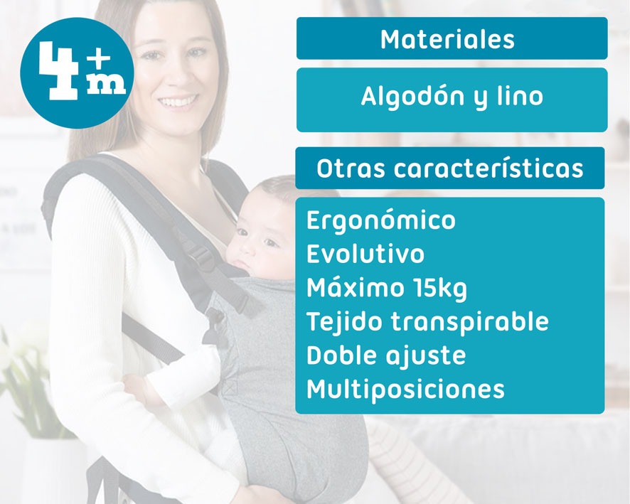 Porta-bébés ergonómico evolutivo preto - Kiokids