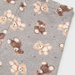 Leggings de felpa com ursinhos para bebé menina Mayoral em Cinzento Vigoré - detalhe
