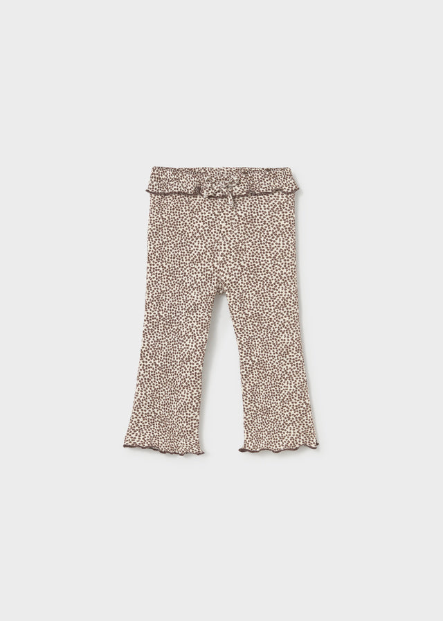 Leggings flare estampadas para bebé menina Mayoral em Chocolate