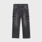 Calça soft denim cargo Mayoral 4510-58 Cinza escuro