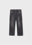 Calça soft denim cargo Mayoral 4510-58 Cinza escuro
