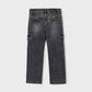 Calça soft denim cargo Mayoral 4510-58 Cinza escuro