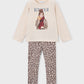 Conjunto leggings estampadas Mayoral 4734-75 Castanha