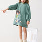 Vestido felpa serigrafia Mayoral 4914-15 Loureiro