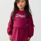 Vestido felpa bordado Mayoral 4917-15 Cherry