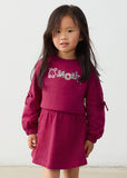 Vestido felpa bordado Mayoral 4917-15 Cherry