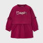Vestido felpa bordado Mayoral 4917-15 Cherry