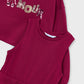 Vestido felpa bordado Mayoral 4917-15 Cherry