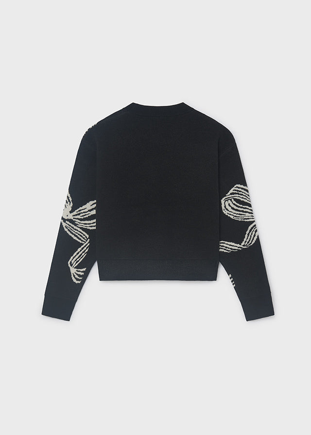 Camisola de malha com laçadas Mayoral 7337-20 Preto