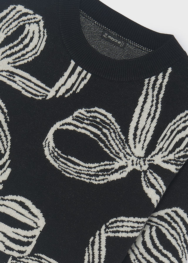 Camisola de malha com laçadas Mayoral 7337-20 Preto