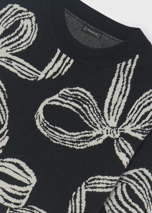 Camisola de malha com laçadas Mayoral 7337-20 Preto