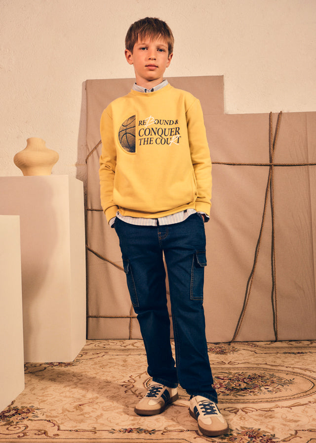 Calças soft denim jogger Mayoral 7506-89 Escuro