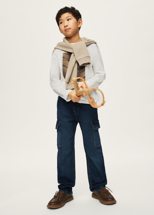 Calças soft denim jogger Mayoral 7506-89 Escuro