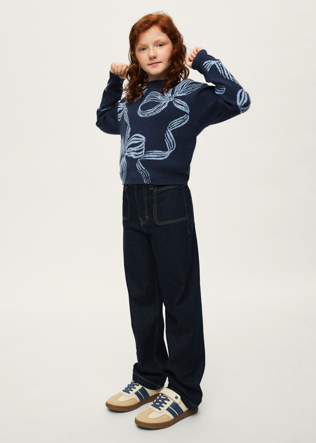 Calças relaxed fit denim Mayoral 7523-93 Super escuro