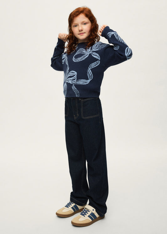 Calças relaxed fit denim Mayoral 7523-93 Super escuro