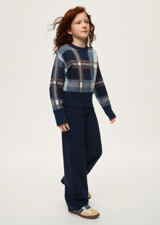 Conjunto de calças em tricô jacquard Mayoral 7532-19 Marinho