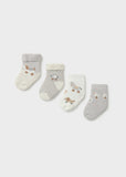 Conjunto de quatro pares de meias Mayoral 9107-79 Neblina