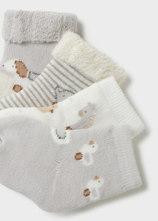 Conjunto de quatro pares de meias Mayoral 9107-79 Neblina
