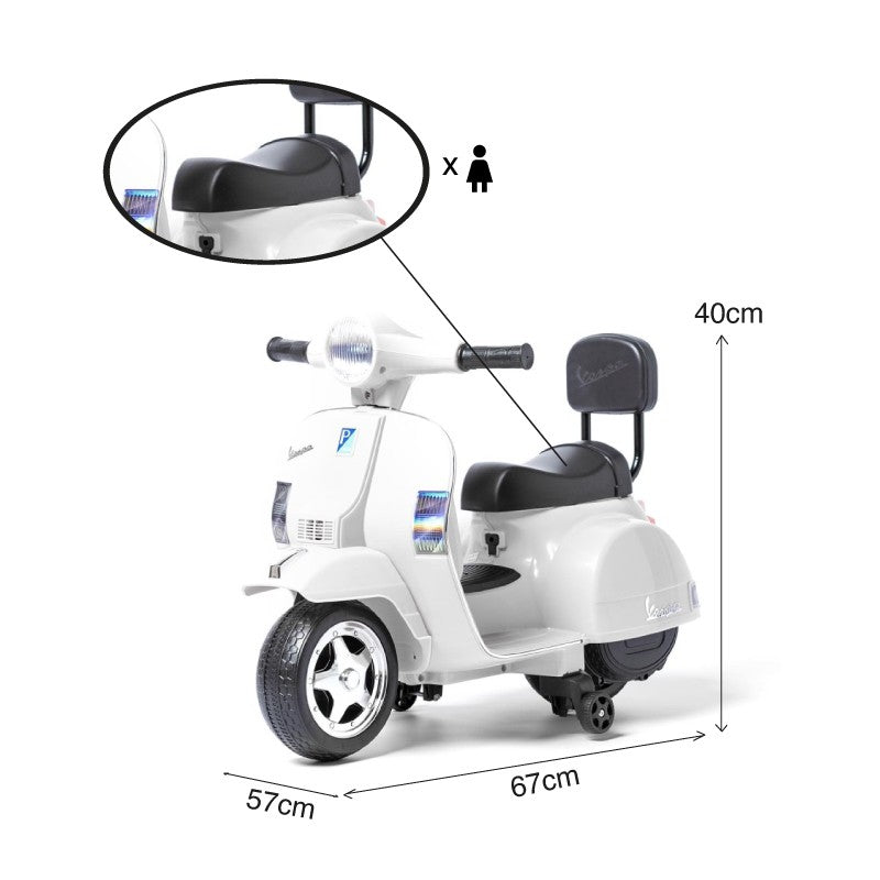 Mota elétrica para crianças Vespa clássica PX150 MINI - 6V