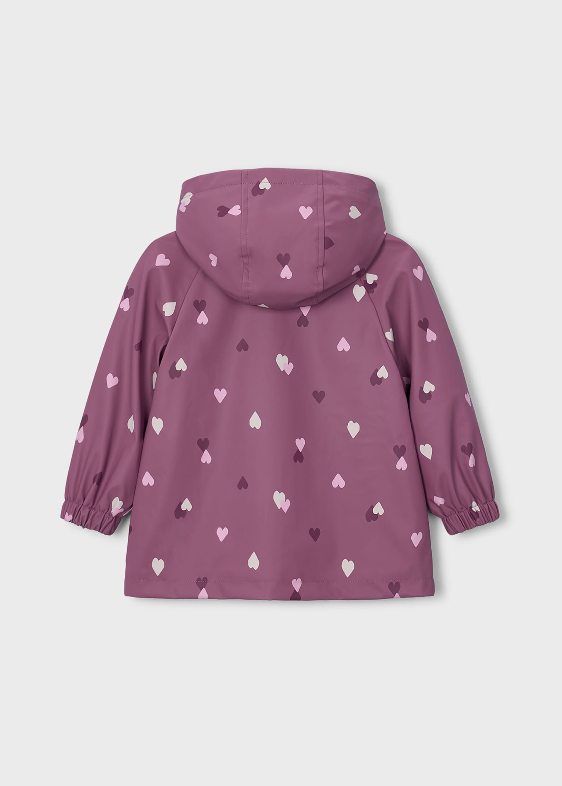 Parka com capuz e pelo para menina Mayoral em Violeta - detalhe