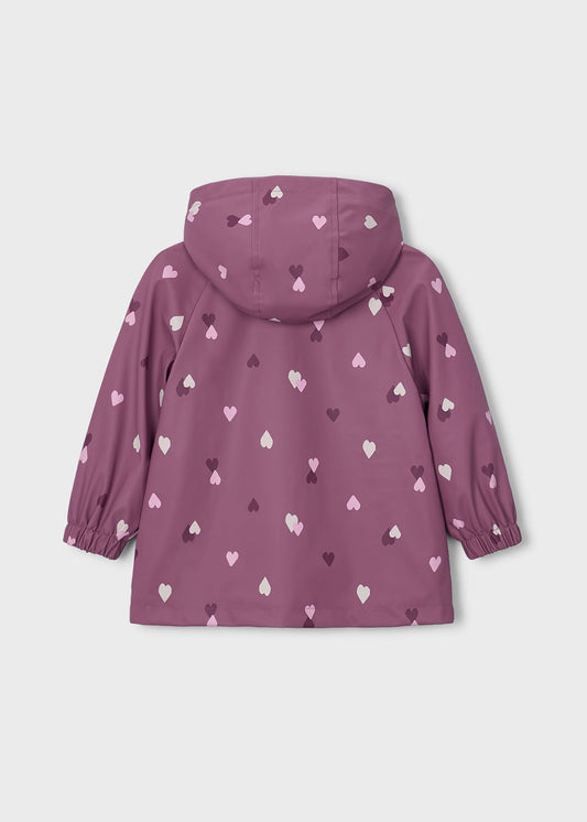 Parka com capuz e pelo para menina Mayoral em Violeta - detalhe