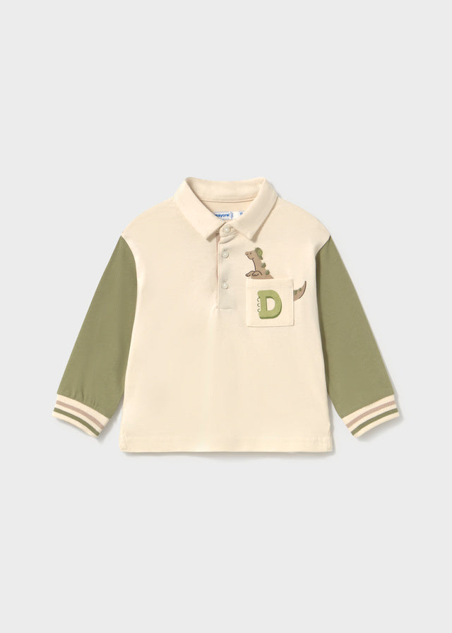 Polo de manga comprida combinado para bebé menino Mayoral em Loureiro