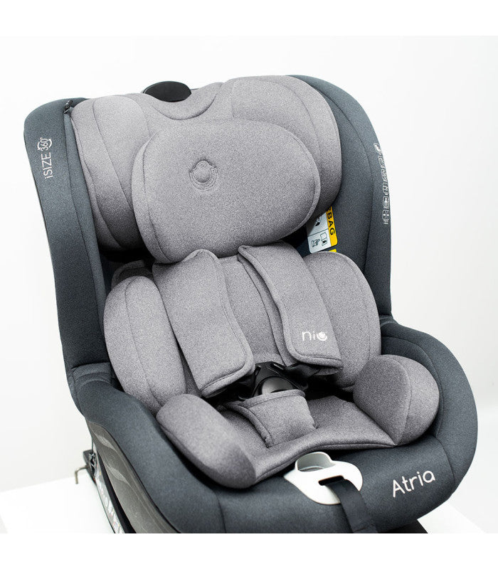 I-Size 40-105cm 360º rotating car seat with Isofix ATRIA Grey - NIU