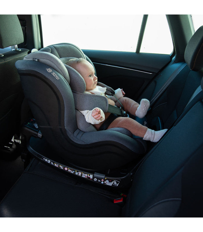 I-Size 40-105cm 360º rotating car seat with Isofix ATRIA Grey - NIU