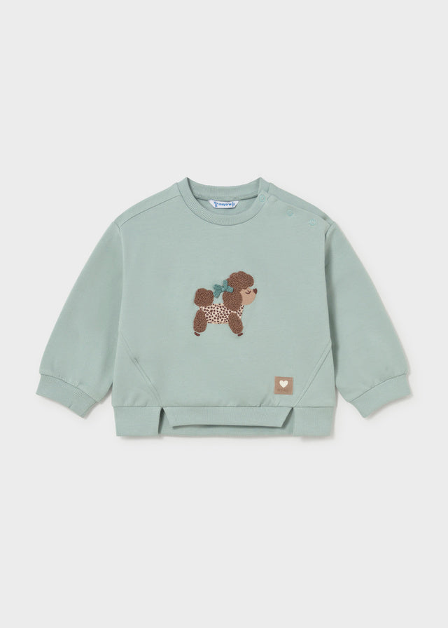 Sweatshirt com cão para bebé menina Mayoral em Anis