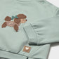 Sweatshirt com cão para bebé menina Mayoral em Anis - detalhe