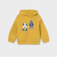 Sweatshirt com capuz e carros para bebé menino Mayoral em Nata - frente