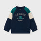 Sweatshirt combinada League para menino Mayoral em Azul - costas
