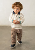 Sweatshirt com gola tipo polo para bebé menino Mayoral em Tofu